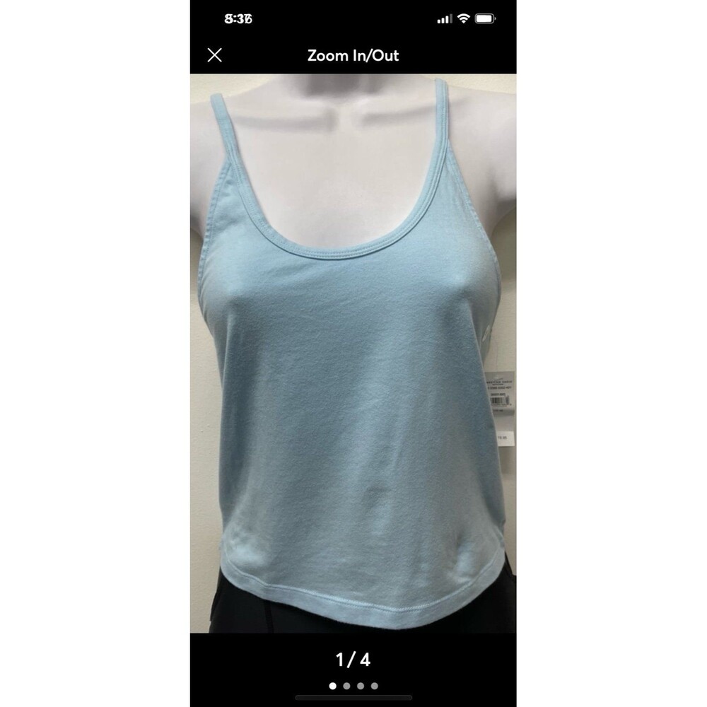 NWT Cropped Sz Medium Juniors American Eagle light blue Camisole Tank